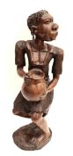 Vintage Carved Wooden African Sculpture Signed J . Katunga.