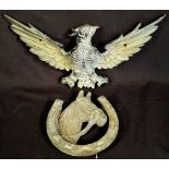 Vintage Brass Spread Eagle Figure & Horse Shoe Door Knocker.