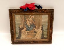 Vintage Religious Print Framed