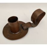 Antique Copper Hand Made Night Candle Holder. Clearly a naive made copper candle holder