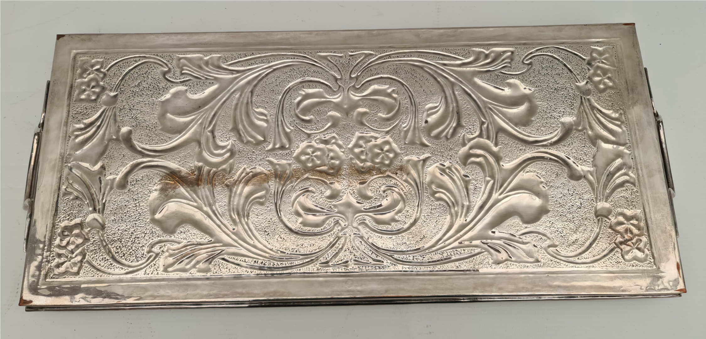 Art Nouveau Keswick School of Industrial Art Oblong Tray Measures 23 inches long by 9.5 inches wide - Image 3 of 3