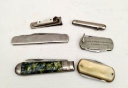 Vintage Parcel of Pen Knives Includes Advertising 5 in Total