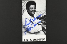 FATS DOMINO (1928-2017) Original signature