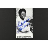 FATS DOMINO (1928-2017) Original signature