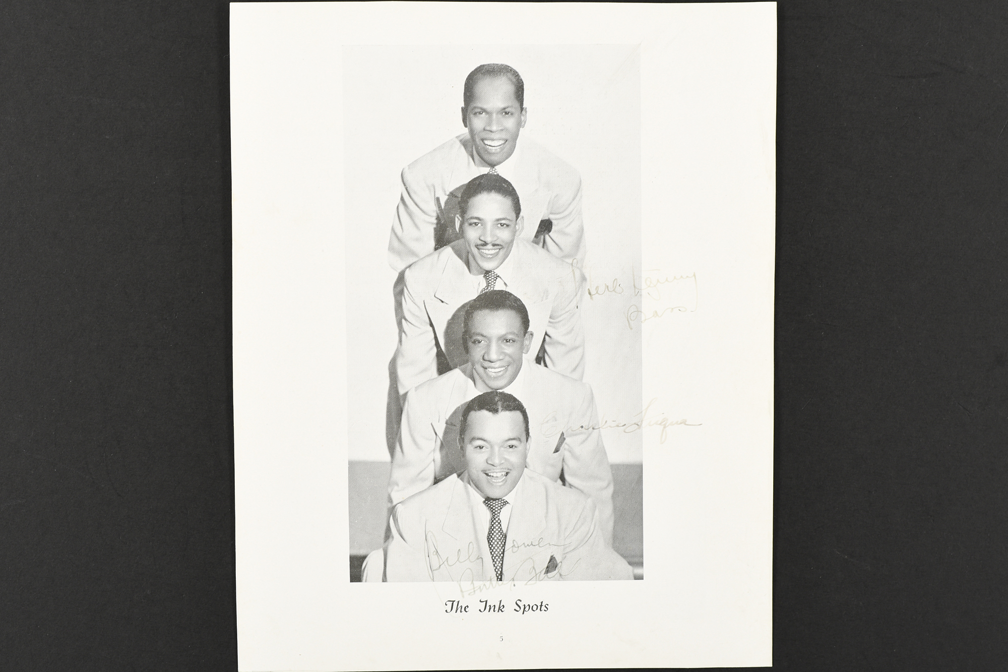 THE INK SPOTS Original signatures