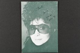 YOKO ONO Original signature