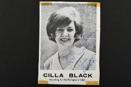 CILLA BLACK (1943-2015) Original signature