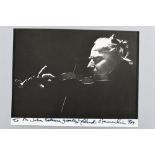 YEHUDI MENUHIN (1916-1999) Original signature