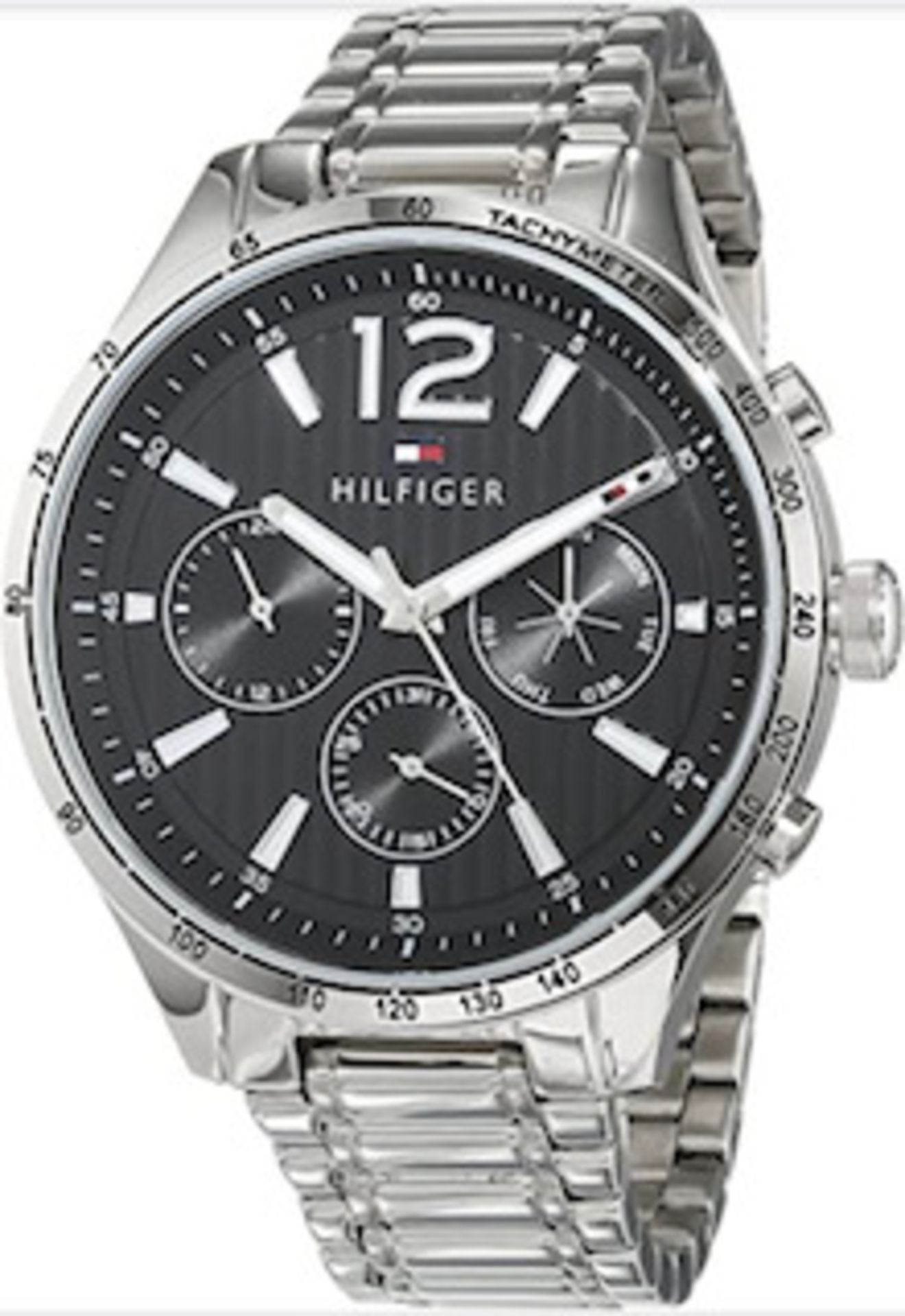 Tommy Hilfiger Men's Gavin Stainless Steel Silver Black Dial Watch - Image 4 of 6