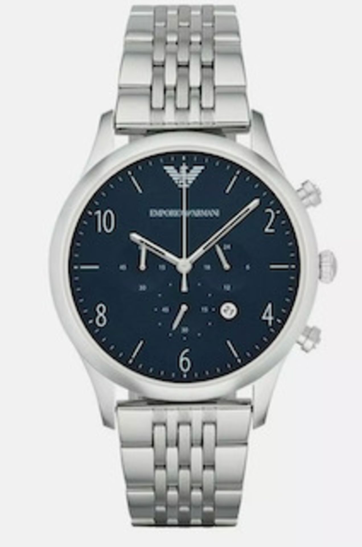 Emporio Armani AR1942 Men's Silver Bracelet Chronograph Watch