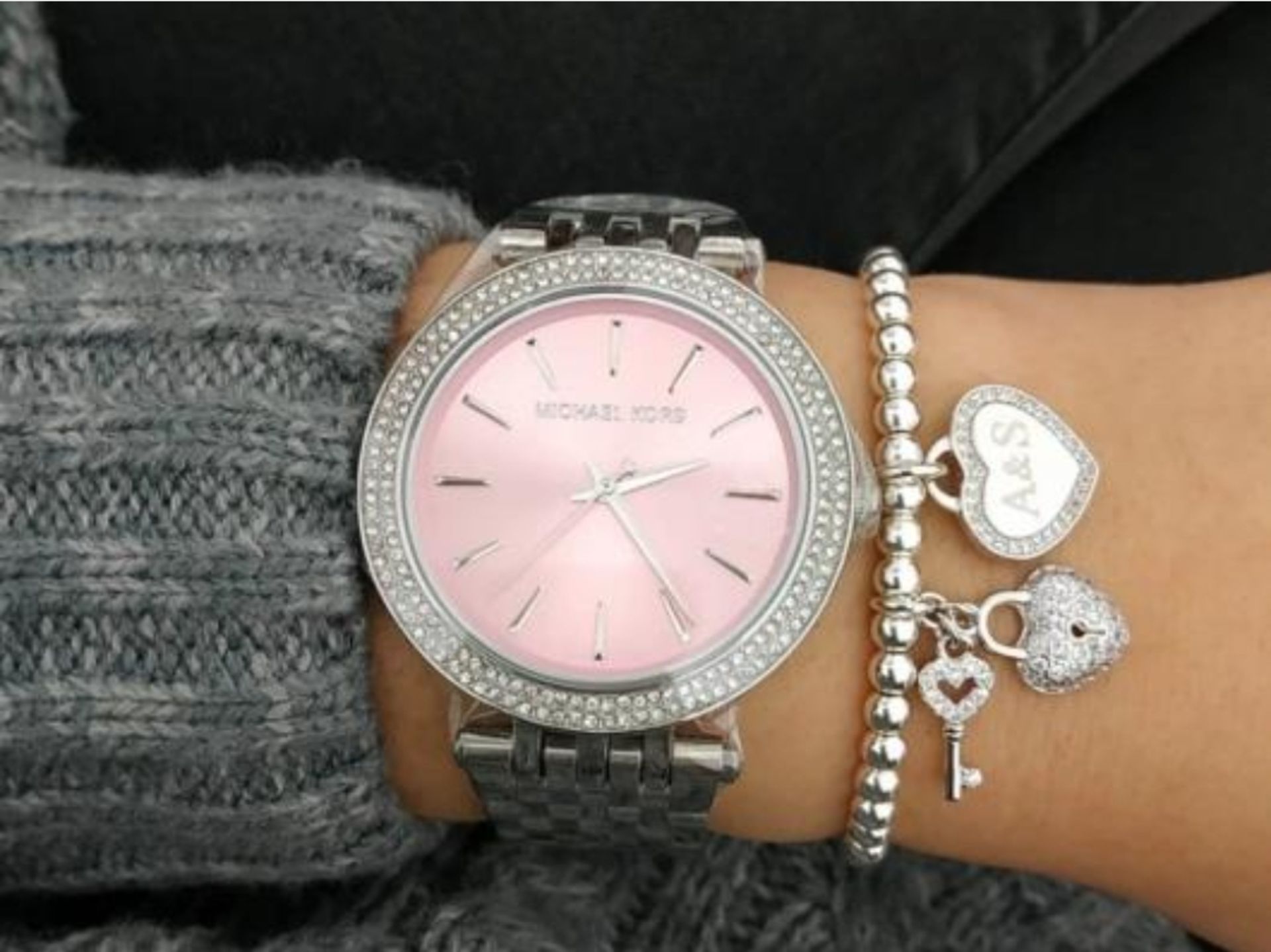 MICHAEL KORS MK3352 Darci Pink & Silver Stainless Steel Ladies Watch - Image 2 of 8