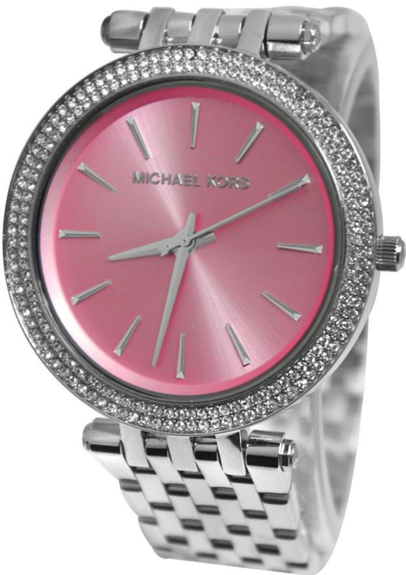 MICHAEL KORS MK3352 Darci Pink & Silver Stainless Steel Ladies Watch - Image 7 of 8
