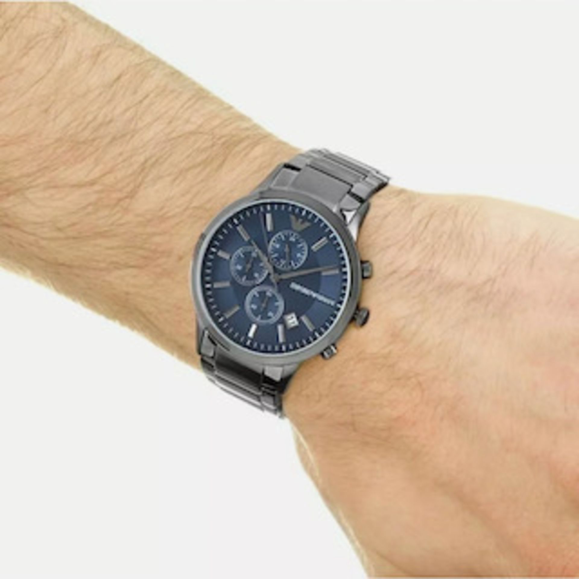 Emporio Armani AR11215 Men's Renato Blue Dial Quartz Chronograph Watch - Image 2 of 7
