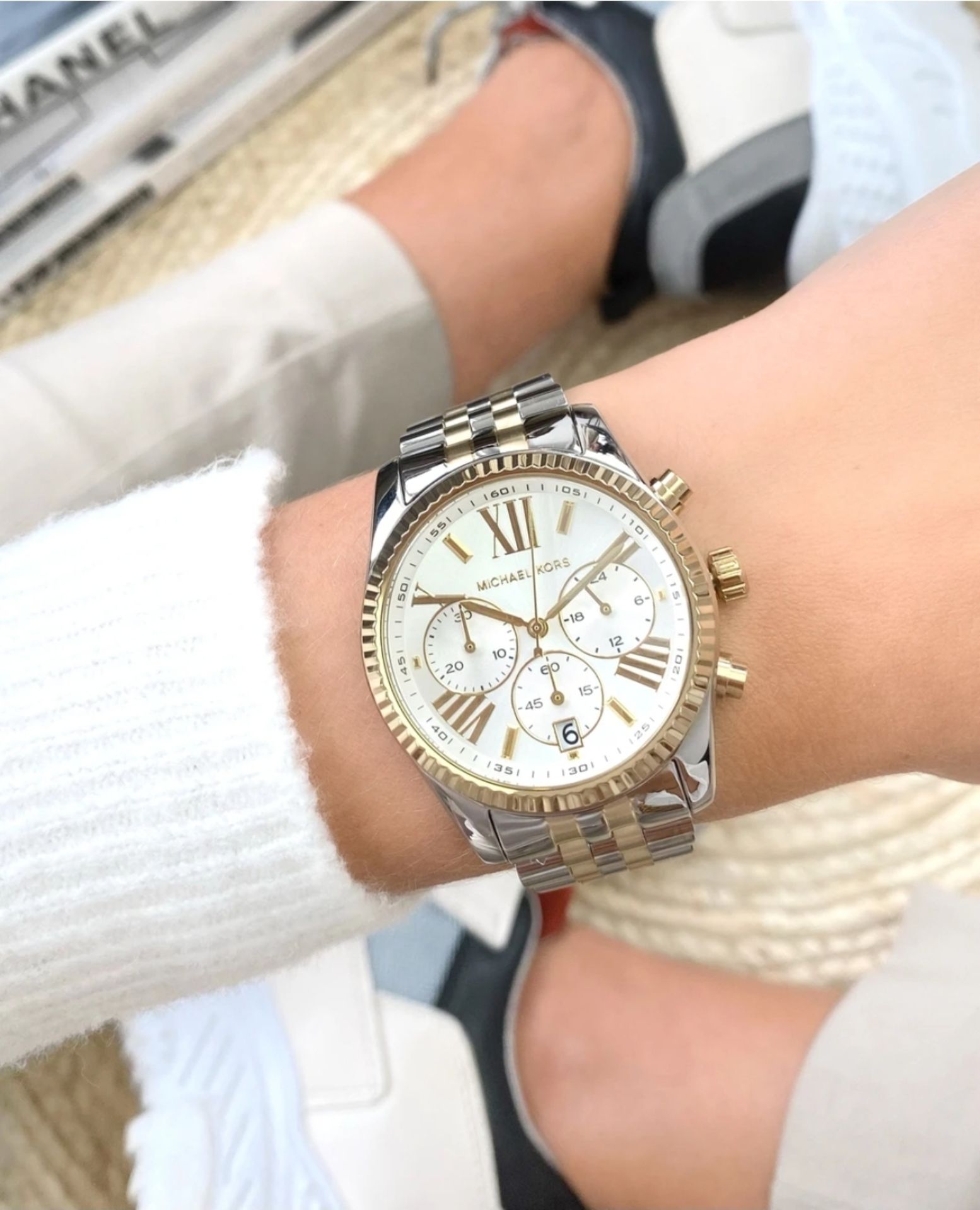 Michael Kors MK5955 Lexington Chronograph Two Tone Ladies Watch - Image 6 of 10