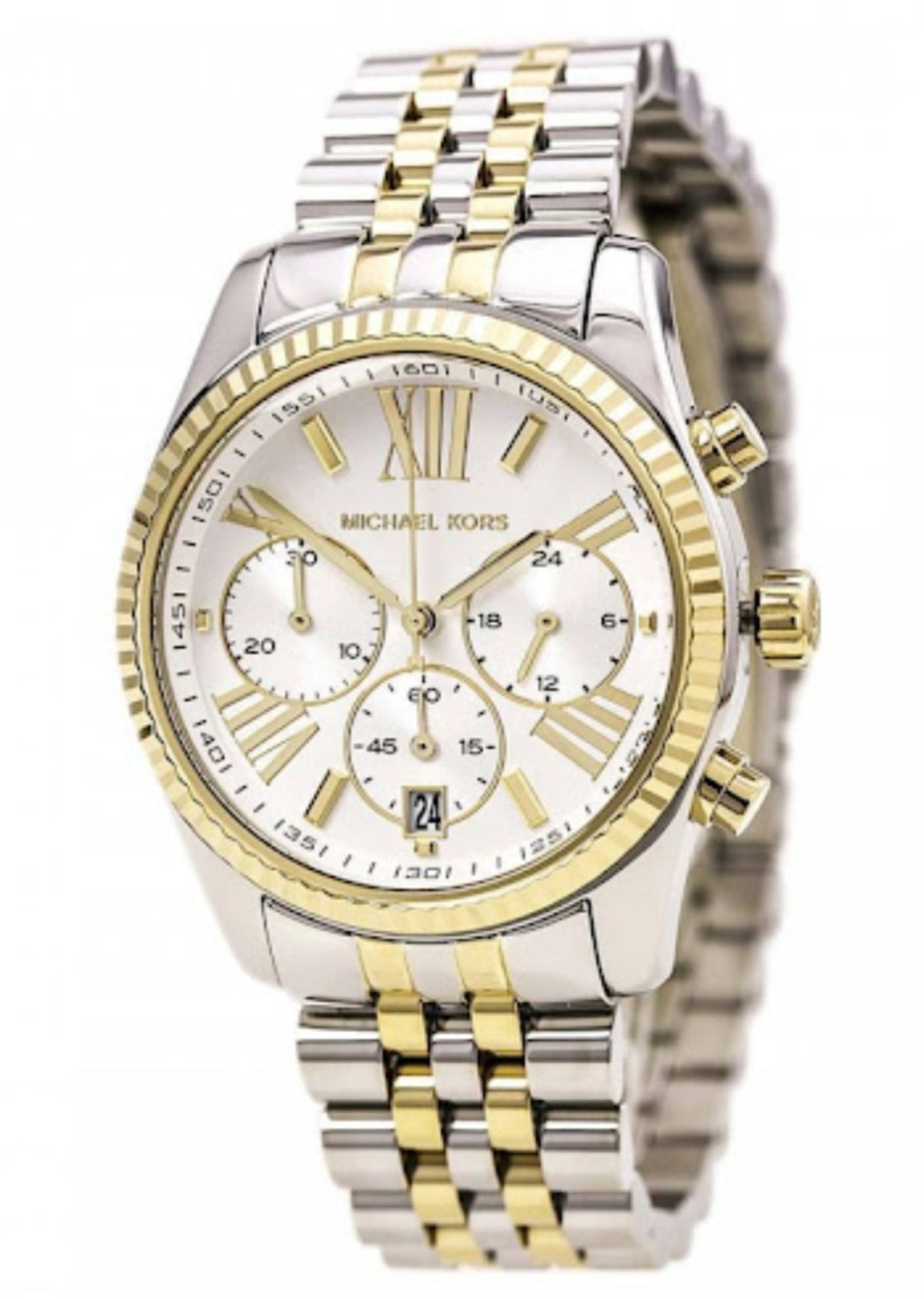 Michael Kors MK5955 Lexington Chronograph Two Tone Ladies Watch - Image 5 of 10