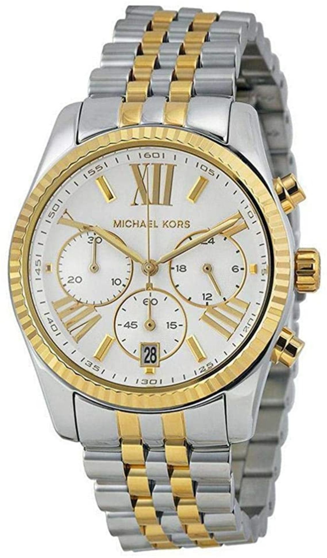 Michael Kors MK5955 Lexington Chronograph Two Tone Ladies Watch