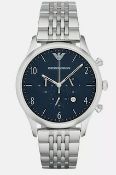 Emporio Armani AR1942 Men's Silver Bracelet Chronograph Watch