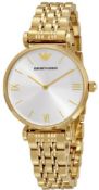 Emporio Armani AR1877 Ladies Gianni T-Bar Gold Tone Bracelet Designer Quartz Watch