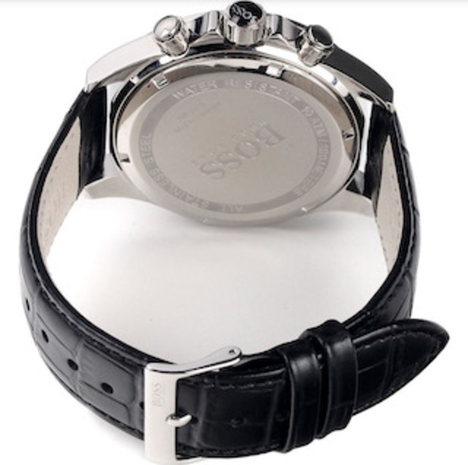 Hugo Boss 1513178 Men's Ikon Black Leather Strap Quartz Chronograph Watch - Image 4 of 4