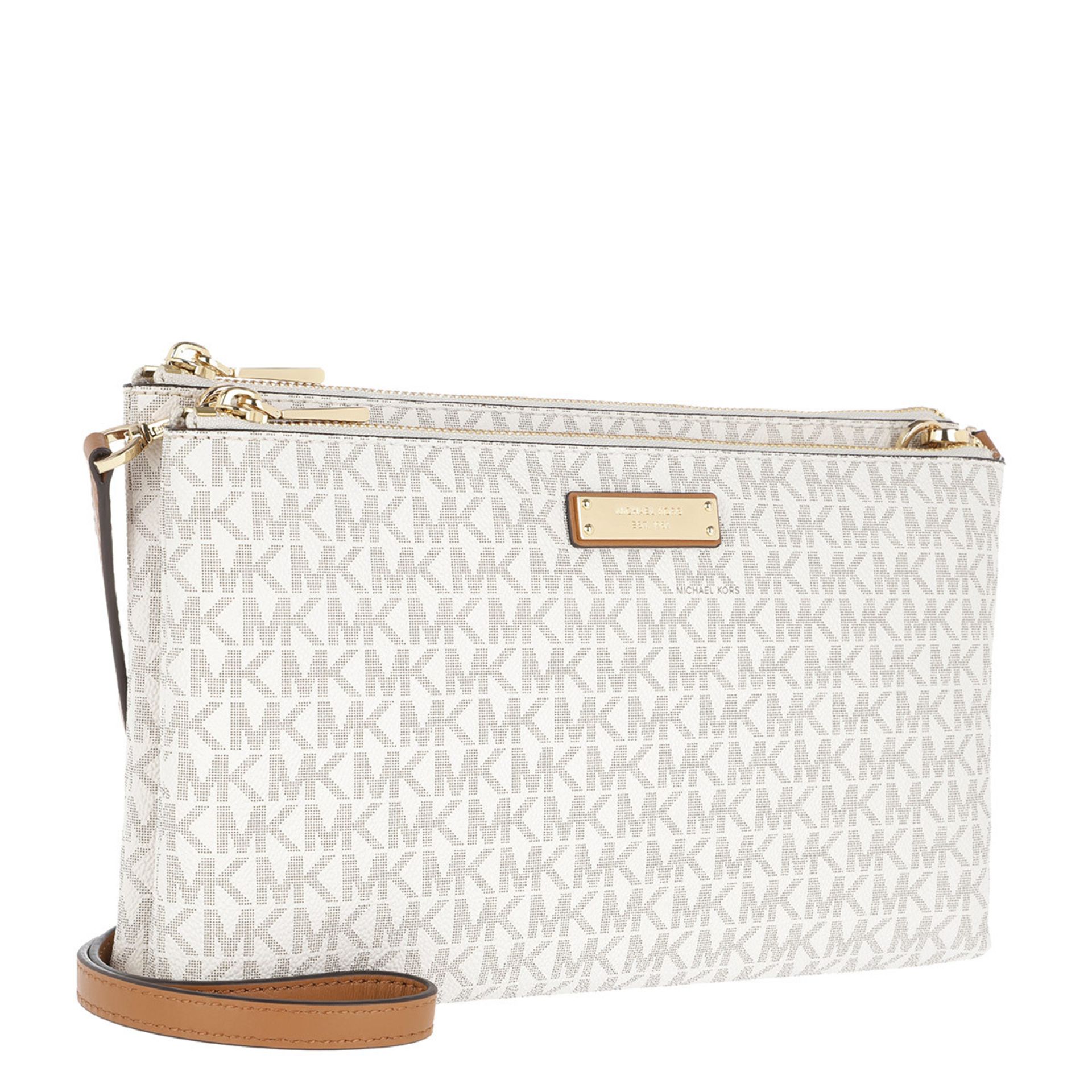 Michael Kors Adele Vanilla Double Zip Crossbody Bag RRP £160 - Image 2 of 2