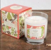 3 x The Country Candle Company Baked Apple Glass Candle In Gift Box