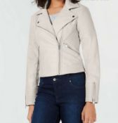 Bar Iii Quilted Moto Jacket Colour - Grey, Size - 6 RRP £80