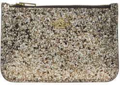 Coach Glitter Zip Card Case (Gd/Platinum) Wallet RRP £63