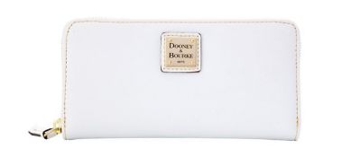 Dooney & Bourke Saffiano Large Zip Around Wallet Colour White RRP £83