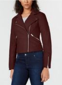 Bar Iii Quilted Moto Jacket Colour - Brown, Size - 8 RRP £80