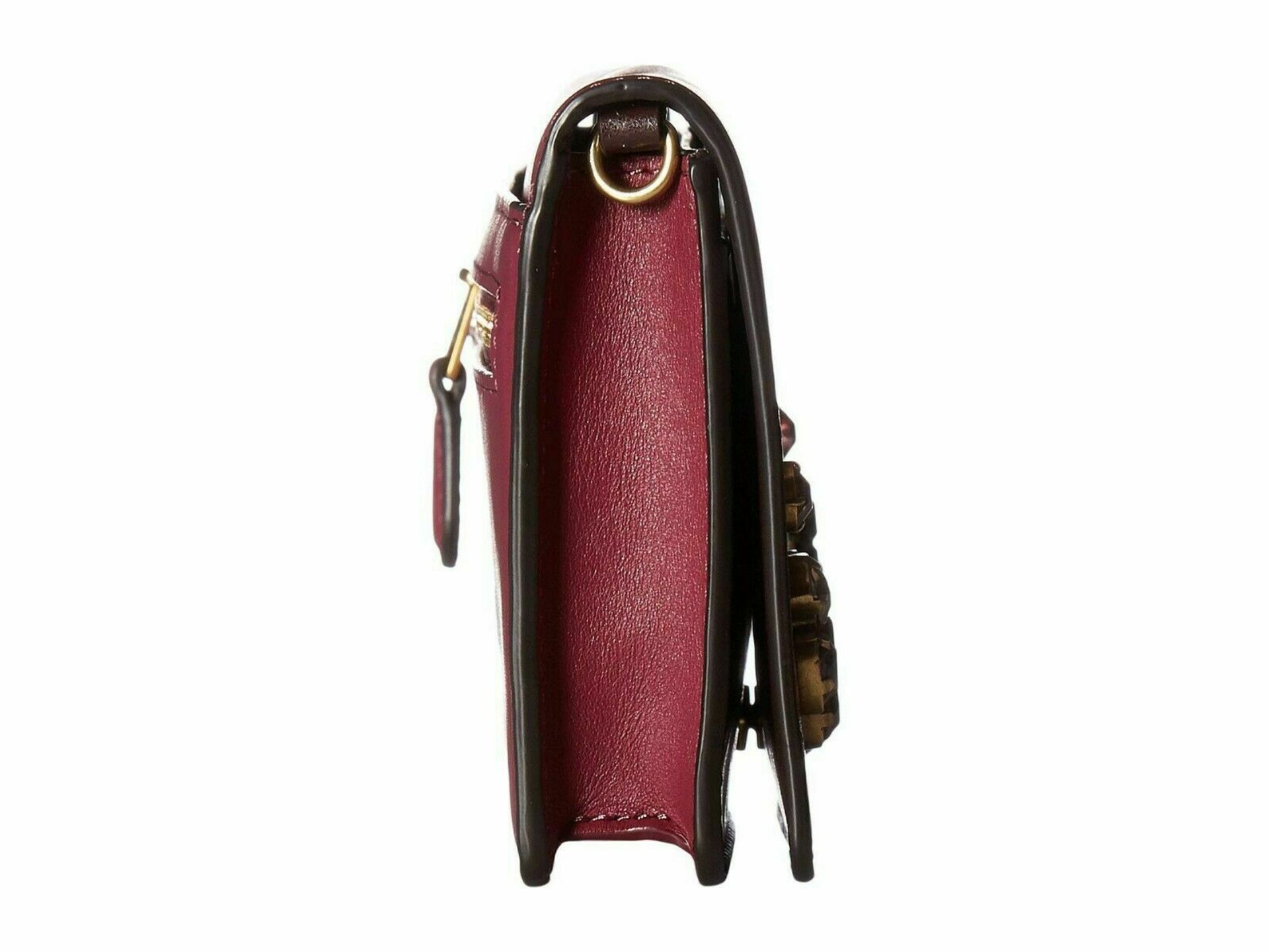 Coach Crystal Applique Slim Phone Crossbody Dark Berry Cross Body Handbags RRP £230 - Image 2 of 3