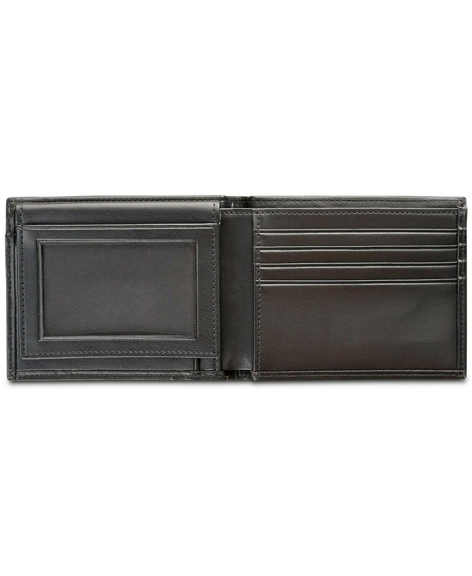 Perry Ellis Men's Wallet Black Manhattan Smooth Leather Bifold Passcase RRP £35 - Image 2 of 3