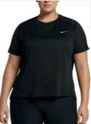 Nike Plus Size Women's Miler T-Shirt In Black - Size Xxl