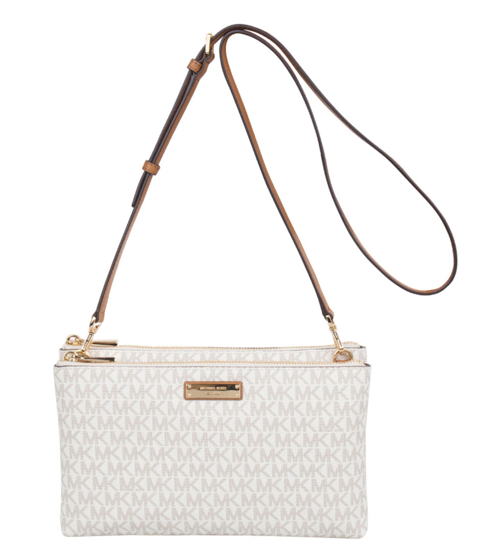 Michael Kors Adele Vanilla Double Zip Crossbody Bag RRP £160