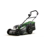 (P1) 1x Powerbase 40cm 40V Cordless Lawn Mower RRP £129. Contents Appear Clean, Unused. With 2x Ba
