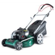 (10E) 1x Qualcast 46cm 140cc Self Propelled Petrol Rotary Lawn Mower RRP £195. Contents Clean, Unus