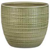 (8B) 11x Scheurich Plant Pot Items. 3x Menta 16cm Cover Pot. 4x Malaga Pot 15cm. 4x Graphite Stone