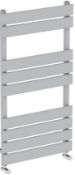 (6P) 1x Victoria Plum Flat Grey Heated Towel Rail (750x 500mm). New, Sealed Item.