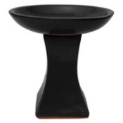 (11J) Garden Lot. To Include 1x Glazed Black Bird Bath RRP £29 (New). 1x Ornate Bird Bath Bowl (New