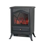 (5B) 8x Heating Items – Contents Of 2x Bays. 2x Stylec Flame Effect Black Stove 1800W (1x With Box)