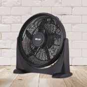 (9L) 4x Fan Items. 1x Arlec 20” High Velocity Floor Fan Black. 3x Arlec 50cm 3 Blade Pedestal Fan W