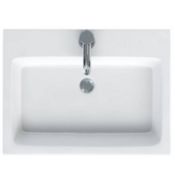 (6P) 1x Bathstore My Plan 600 Basin With Overflow White (W600x D450mm). New, Sealed Item – Opened F