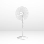 (4P) 2x Arlec 50cm 3 Blade Pedestal Fan White With Oscillation. (All Units As New, But With Box Dam