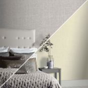 (9E) 11x Mixed Wall Paper Items. 6x Arthouse Italian Style Heavy Vinyl Luxe Hessian Mid Grey (29540