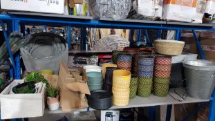 (4I) Contents Of Shelf. Large Quantity Of Mixed Garden Items To Include Mixed Scheurich Plant Pots,