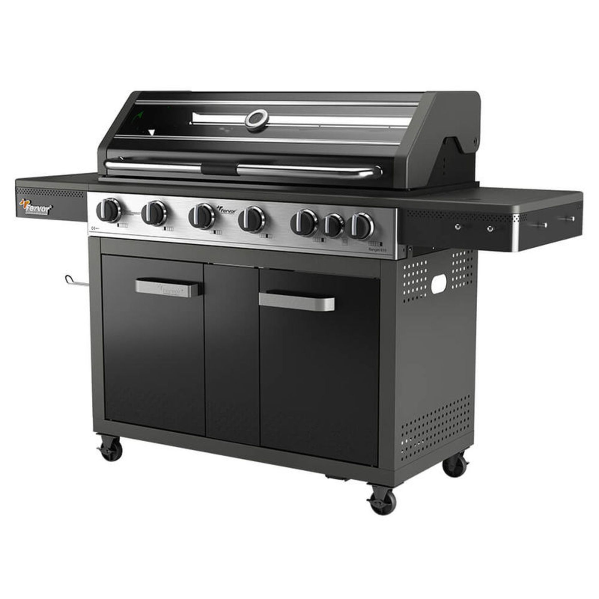1x Fervor Ranger 610 6 Burner Gas BBQ RRP £330. New, Banded Item With Box Damage. (Contents Not Che