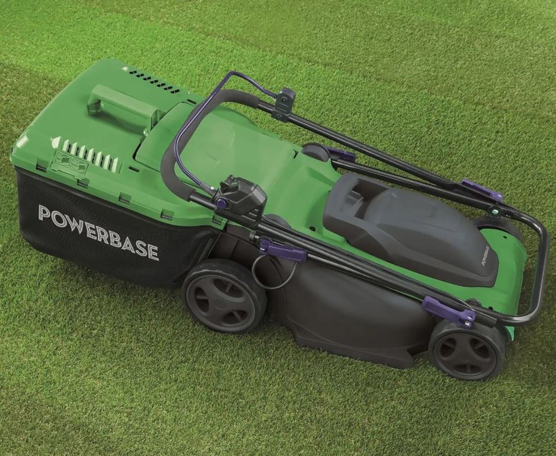 (R16) 3x Power base 37cm 1600W Electric Rotary Lawn Mower. - Image 2 of 3