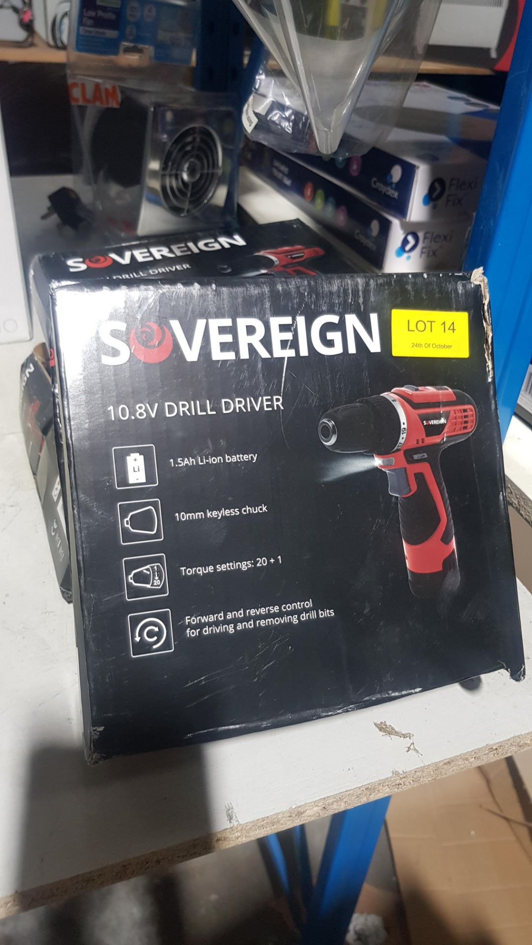 (7P) 3x Sovereign 10.8V Drill Driver RRP £30 Each. (Contents As New, Damaged Box) - Image 2 of 2