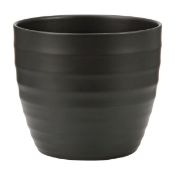 (8B) 5x Scheurich Anthracite Plant Pot. 4x 28cm RRP £22 Each. 1x 33cm RRP £35. All Units Are New.