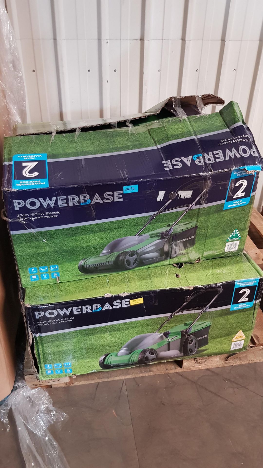 (P2) 2x Powerbase Items. 1x 41cm 1800W Electric Rotary Lawn Mower. 1x 37cm 1600W Electric Rotary L - Image 3 of 3