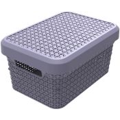 (8B) 46x Items. 41x Ezy Storage Mode Lilac Storage Units (27x 19x.2x 14.2cm) – No Lids In This L